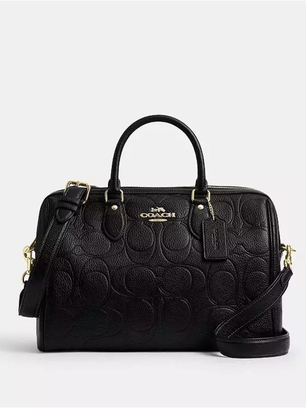 Coach Rowan Large Satchel in Signature Leather + Chain & Strap Set - Picture 7 of 9